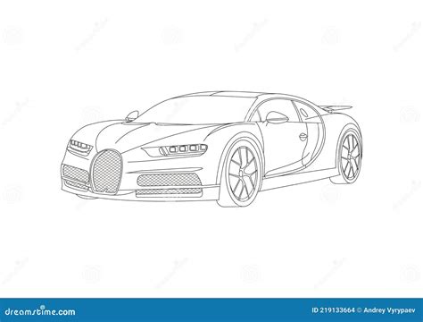 Bugatti Chiron Drawing Outline