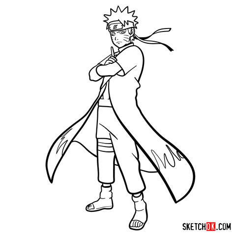 Naruto Uzumaki Drawing Outline