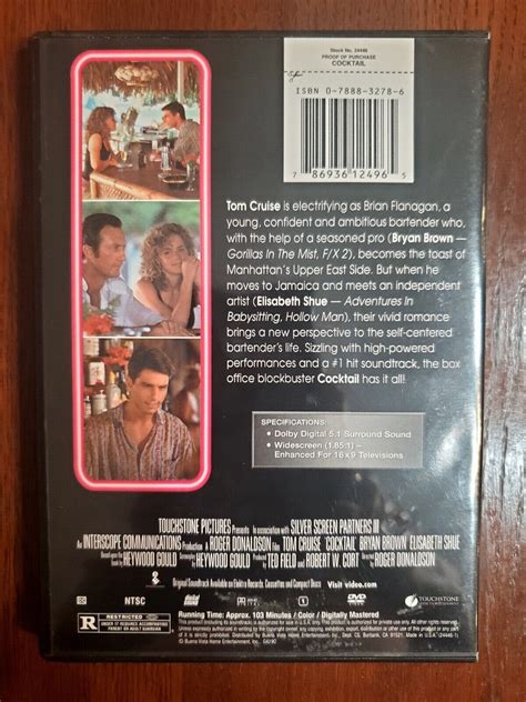 Dvd Cocktail Tom Cruiseelizabeth Shue Romance Set In Jamaica Very Good Ebay