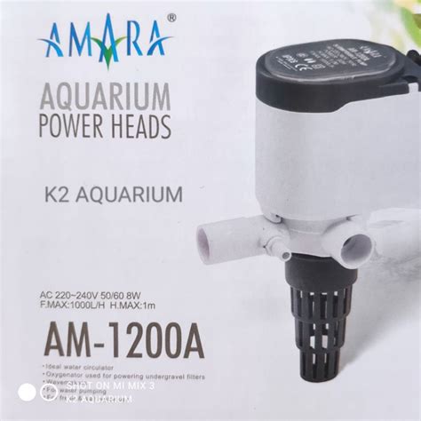 Jual AMARA AM 1200 A Pompa Filter Celup Aquarium 40 60cm 8W Power Head