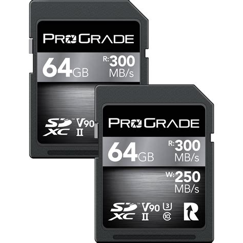 ProGrade Digital 64GB UHS II SDXC Memory Card PGSD64GBCK2BH B H