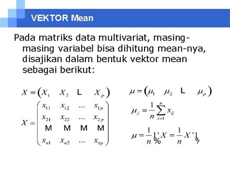 Statistika Multivariat Matriks Varians Kovarians Logo Pendahuluan Data