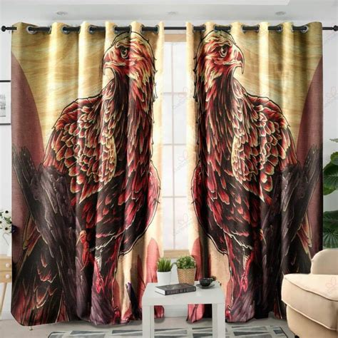 Order Eagle Native Red Window Curtain Ldkb Bubl From Brightroomy Now