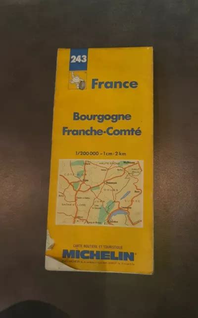 CARTE ROUTIÈRE BOURGOGNE Franche Comté Michelin N 243 en TBE