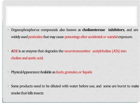 Organo Phosphorus Poisoning PPT