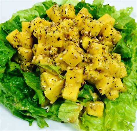 Cocinas Y Recetas Ensalada De Lechuga Y Mango Con Aderezo De Pepitoria