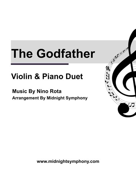 The Godfather Love Theme Arr Midnight Symphony By Nino Rota Sheet