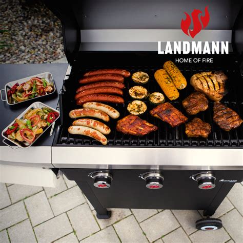 Gasgrill Rexon 3 0 Schwarz Landmann