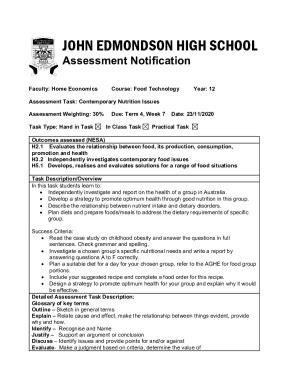 Fillable Online JOHN EDMONDSON HIGH SCHOOL Assessment Notification