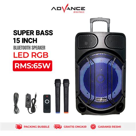 Advance K 1503 Speaker Bluetooth Portabel Speaker 15 Woofer Tweeter