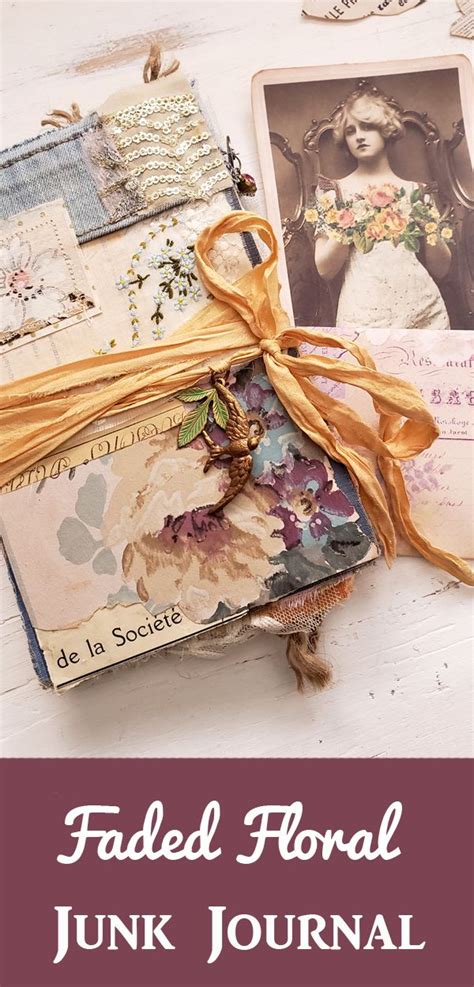 Faded Floral Junk Journal By Heather Naggy Junk Journal Diy Journal