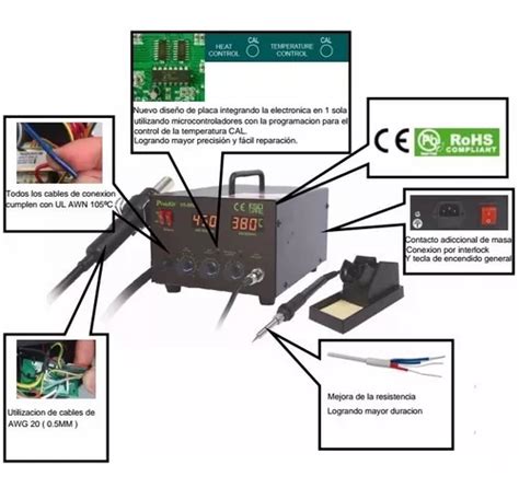 Estacion De Soldado Proskit Ss989 Digital Aire Caliente 700w En Venta