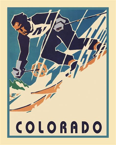 14 Ski Colorado Skiing Race Mountains American Winter Sport Standard