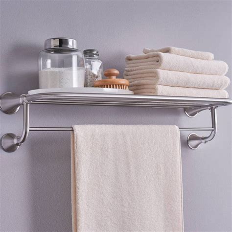 Shop Moen Decorative 1 Tier Spot Resist Brushed Nickel Metal Bathroom