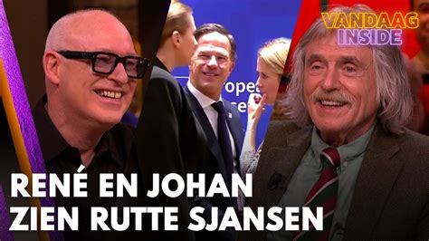 René en Johan zien Rutte sjansen op EU top Hij zegt ik trek jou he