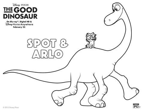 Disney The Good Dinosaur Spot & Arlo Coloring Page - Mama Likes This