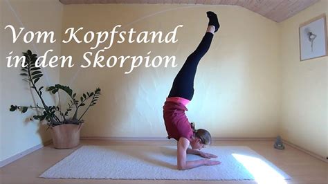 Fortgeschrittene āsana vom Kopfstand in den Skorpion YouTube