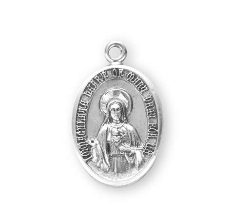 Immaculate Heart of Mary Oval Sterling Silver Medal - Buy Religious ...