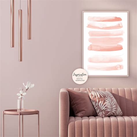 Blush Pink Watercolour Print Minimalist Art Nursery Art Etsy