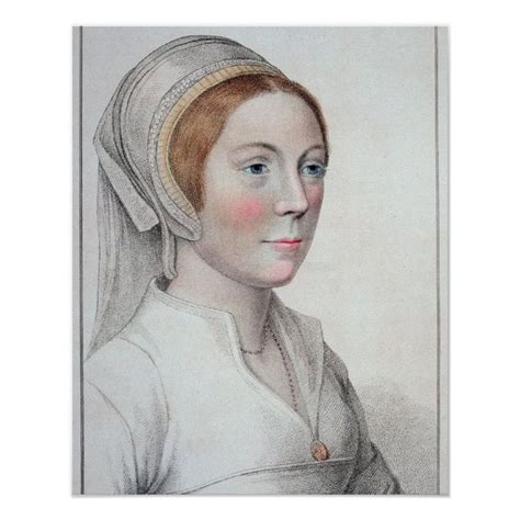 Portrait of Catherine Howard (1520-42) engraved by Poster | Zazzle | Hans holbein the younger ...