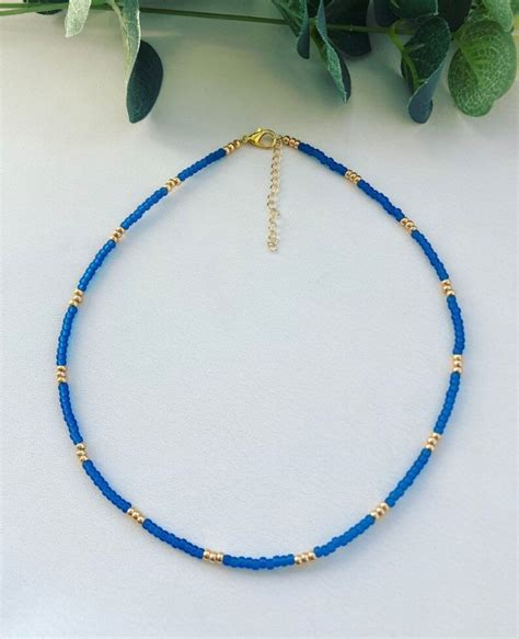 Seed Bead Necklaces Beaded Necklace Gold Necklace Silver Etsy