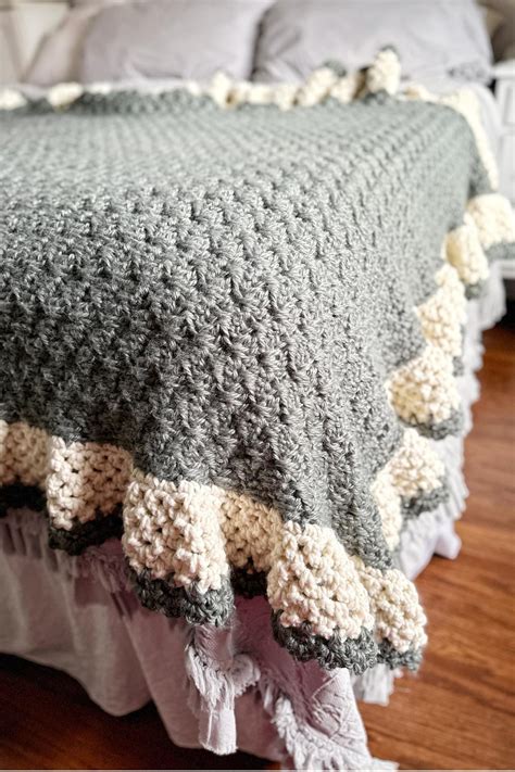 Chunky Country Charm Crochet Blanket Free Pattern Pretty Darn Adorable