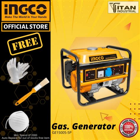 Ingco Gasoline Generator Kva Ge P Tm Ss Shopee Philippines