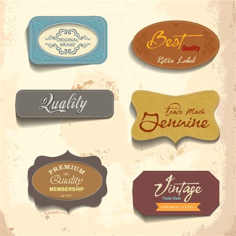 Vintage Label Collection Vectors Images Graphic Art Designs In Editable