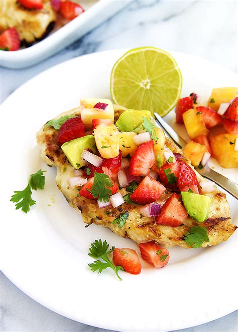 Grilled Honey Lime Chicken With Pineapple Salsa Fitness Food Diva