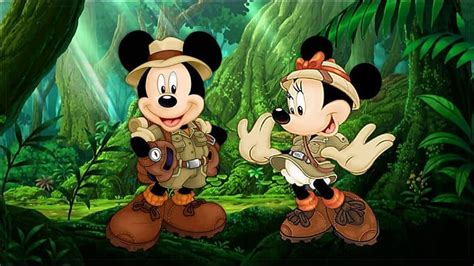 Mickey and Minnie Safari Drawing & Illustration Digital Art & Collectibles etna.com.pe