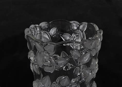 Mikasa Bella Rose Frosted Crystal Vase Ebth