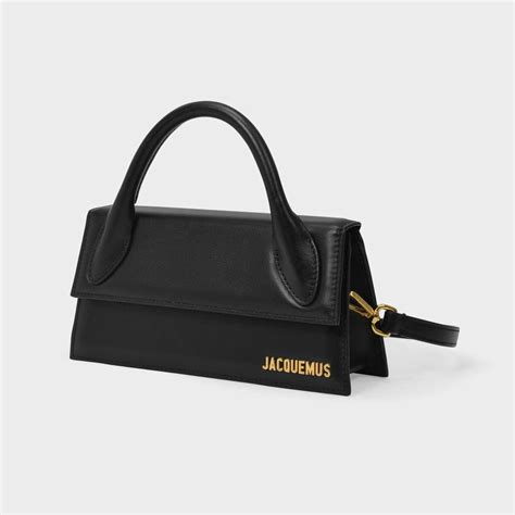 Sacs Main Sac Le Chiquito Long Jacquemus Cuir Noir Black