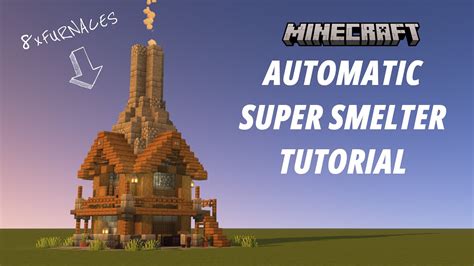 Minecraft Automatic Super Smelter Tutorial Aesthetic Farm Java