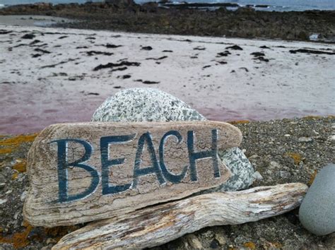 Sale Painted Beach Driftwood Sign by MaineCoastCottage on Etsy