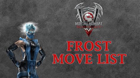 Mortal Kombat Deadly Alliance Frost Move List YouTube