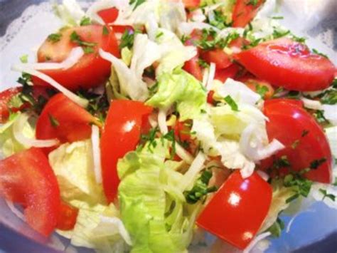 Gr Ner Salat Mit Tomaten Rezept Mit Bild Kochbar De