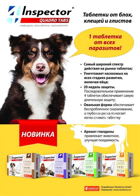 Новинка! Inspector Quadro Tabs от Блох, Клещей и Глистов! — купить в ...