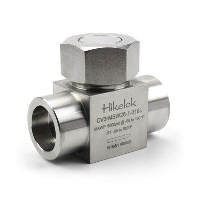 Swagelok T Type Stainless Steel One Way Valve High Pressure Psi