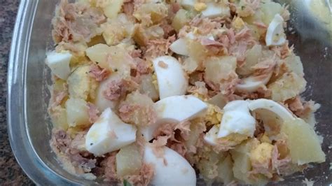 Salada De Batata Com Atum E Ovos Youtube