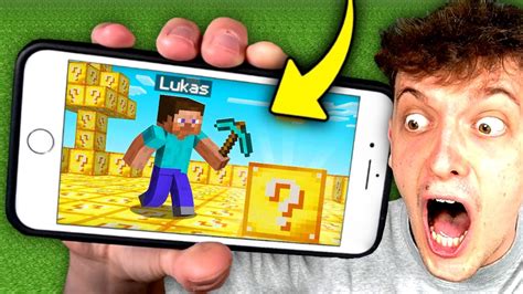 Lukas Spielt Mal Minecraft Auf Handy Und Rastet Aus Lucky Blocks