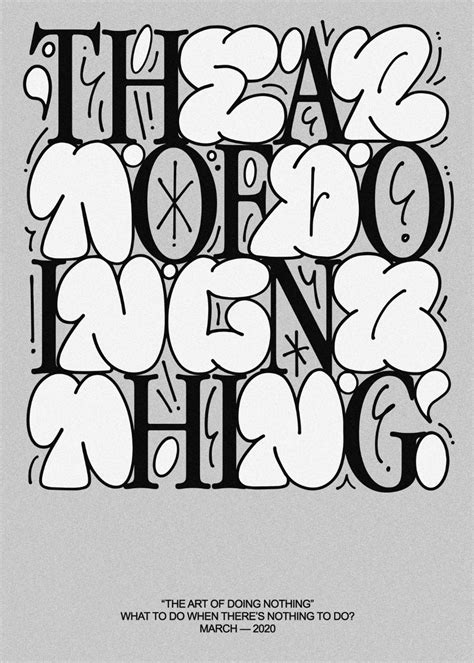 Personal The Art Of Doing Nothing Graphic Design Posters Graphic