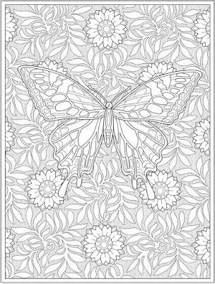 Dragonfly Treasure Butterflies Flights Of Fancy Coloring Pages