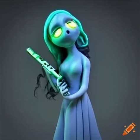 Mesmerizing Claymation Of A Ghost Girl Playing A Glowing Flute On Craiyon