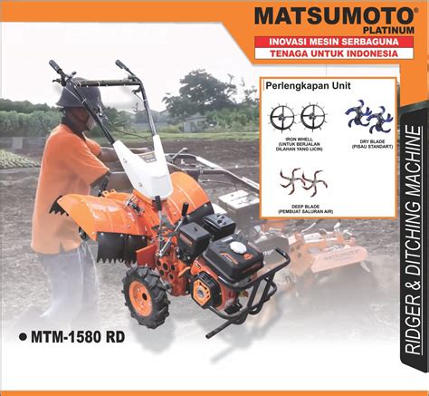 Mtm Rd Tiller Machine Mesin Bedengan Parit Matsumoto