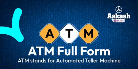 Atm Full Form Atm Stands For Automated Teller Machine