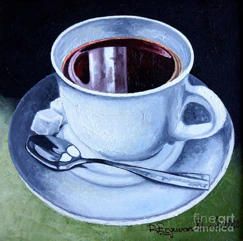 Black coffee - Cafe negro Painting by Rezzan Erguvan-Onal - Fine Art ...