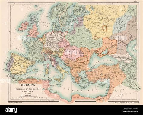 Holy Roman Empire 1519 Europe Upon Accession Of Emperor Charles V