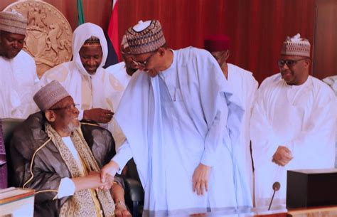 Buhari Welcomes Tijjaniyya Leader Sheikh Ibrahim Nyass P M News