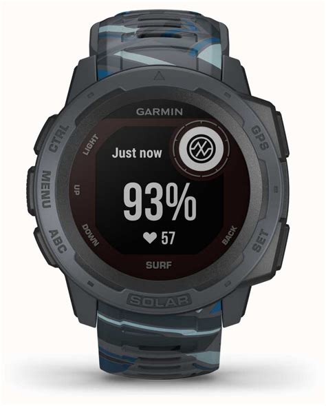 Garmin Instinct Solar Gps Surf Edition Pipeline Rubber Strap