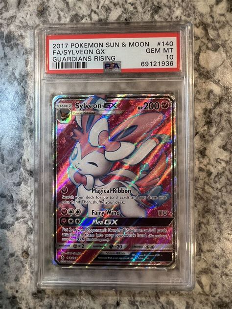 Pokemon Sylveon Gx Full Art Sm Guardians Rising Psa Gem Mint